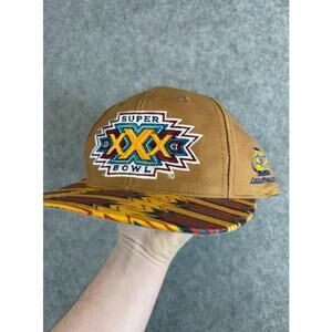 VTG 90s Super Bowl XXX Logo Athletic Snapback Cap Hat Aztec Football Sportswear